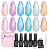 Beetles Pearl Gel Polish Dreamy Carousel, brillo perlado para manicuras duraderas.