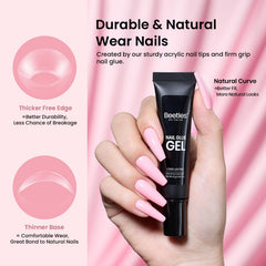 Beetles pegamento uñas 15g adhesión rápida para uñas pulidas.