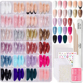 Beetles Press on Nails Kit con 720 piezas para cambios rápidos de look