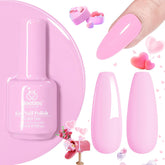 Beetles Rosa Gel Esmalte Cuento de Hadas, botella para manicura duradera y brillante.