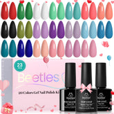 Beetles Set Gel Uñas con 20 colores para manicura en casa