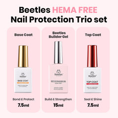 Beetles Set Trio: caja con gel builder, base y top para casa o salón.