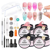 Beetles Solid Builder Gel kit para uñas con diseño 3D y cuatro colores
