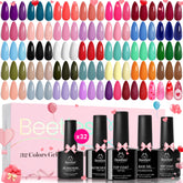 Beetles Spring Gel Polish Set: paleta de 32 colores para estilos versátiles en uñas.