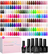 Beetles Sueños Cromáticos: conjunto de 100 colores para uñas brillantes.
