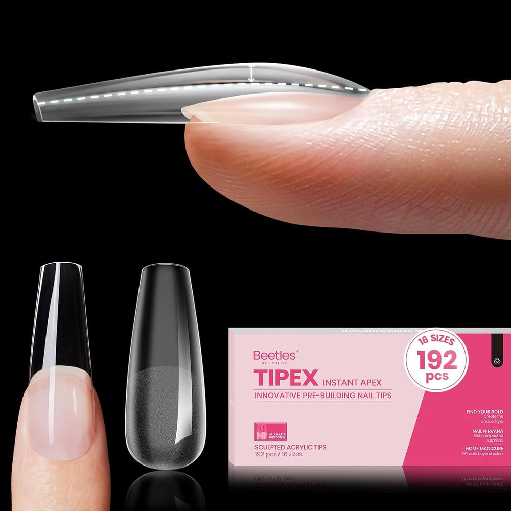 Beetles Tipex Instantáneo Ápice: puntas con apex construido para acabado profesional.