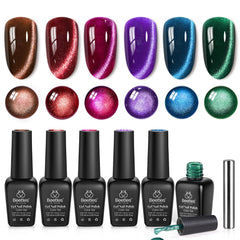 Beetles Velvet Starlight ojo-gato: conjunto navideño para manicura brillante.