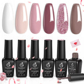 Beetles Wedding esmalte gel: colección de 6 tonos para manicura elegante en casa