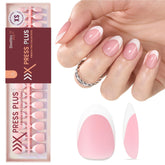 Beetles X Press Plus Petal French nails with elegant design and lasting wear.