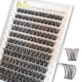 BEFER Beauty lash clusters D Curl, 144 piezas para volumen intenso en casa.