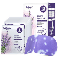BeHoomi mascarilla ocular vapor lavanda: paquete de 10 para relajación en casa