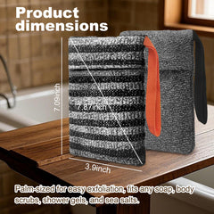 Beiskll saco jabón textura gruesa gris para exfoliación intensa.