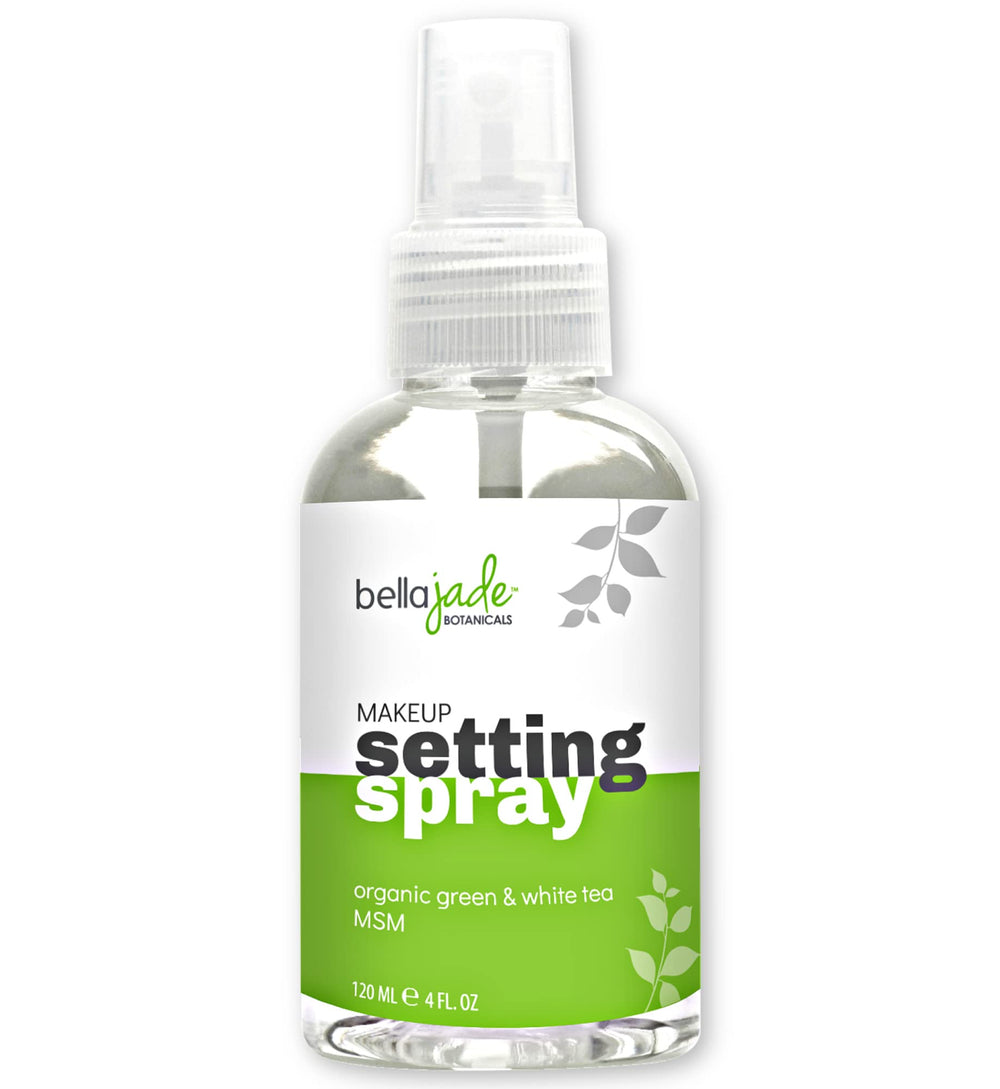 Bella Jade: botella grande de 4 oz para fijar maquillaje con acabado luminoso.
