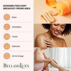 BellamiLuxx exfoliante cuerpo acne con Tea Tree para frescura y poros