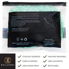Bellanomi esponja de baño, espuma densa, sensación agradable al exfoliar.