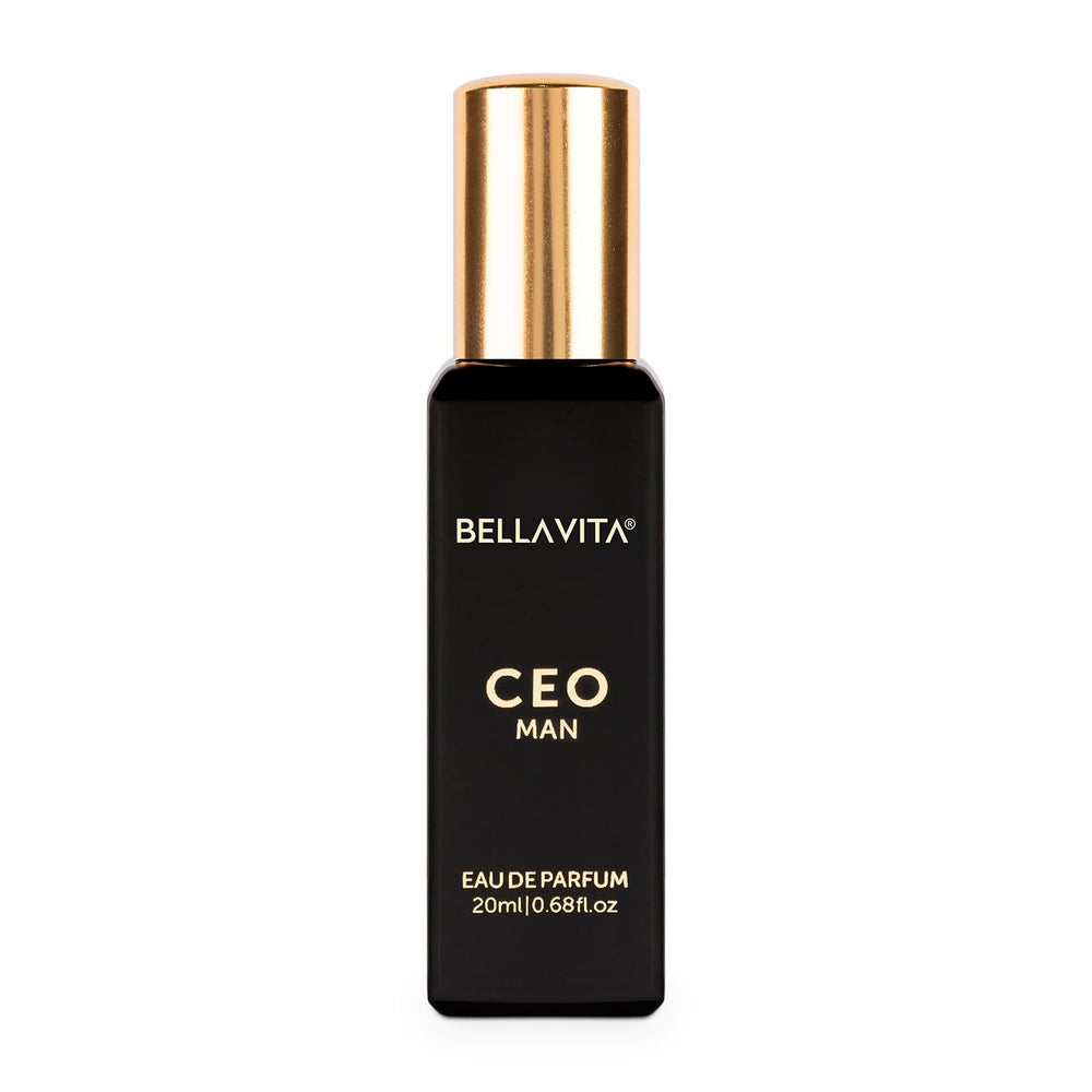 BellaVita Luxury CEO Man, botella-portátil, ideal para retoques rápidos durante el día.