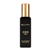 BellaVita Luxury CEO Man, botella-portátil, ideal para retoques rápidos durante el día.