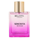 Bella Vita Luxury SENORITA frasco: fragancia floral y duradera para uso diario.