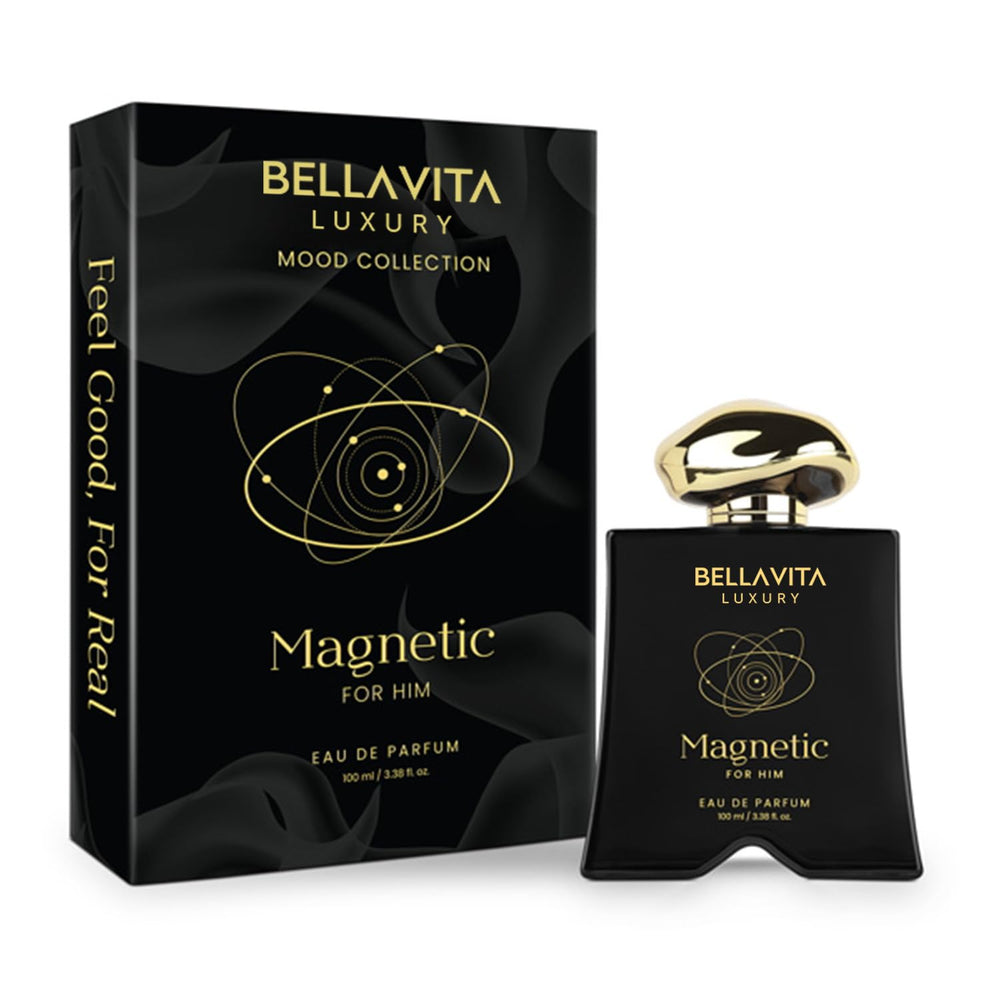 BELLAVITA Mood Magnético fragancia botella 100 ml para uso diario elegante.