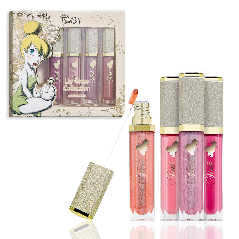 Belle Maison Disney brillos labiales Tinker Bell, colección de 4 piezas para un toque diario.