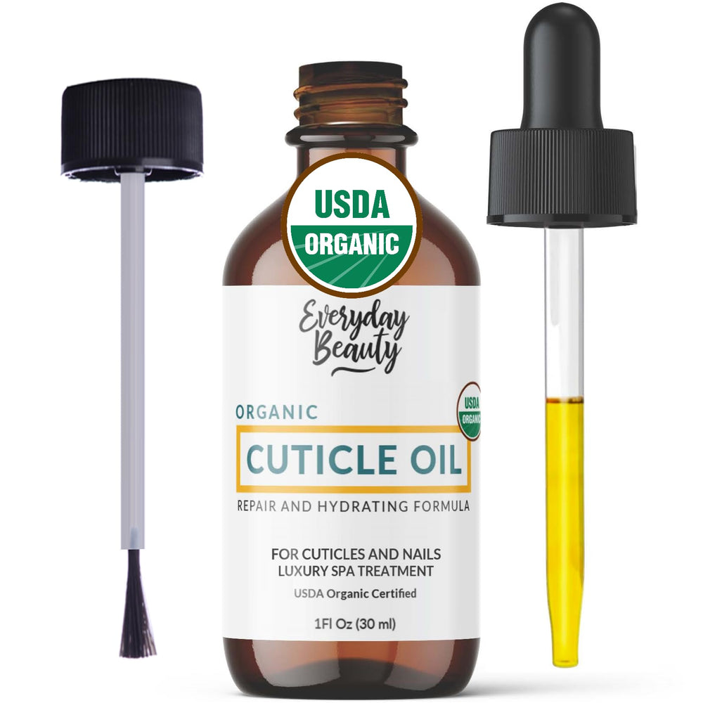 Aceite orgánico para cutículas y uñas de Belleza Diaria en botella, hidratación profunda.