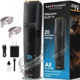 Bell+Howell Vacutrim recorta barba de forma inalámbrica para acabado limpio en casa