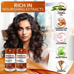Bellisso brillo argán para cabello suave y brillante