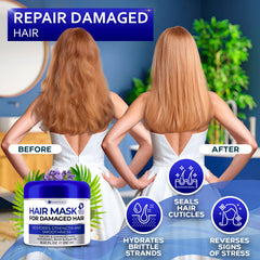 Bellisso Mascarilla para cabello seco, hidratación intensa y suavidad suave.