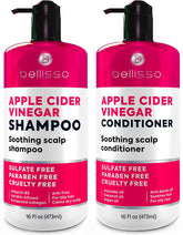BELLISSO Shampoing vinaigre de pomme flacon — purifie le cuir chevelu.