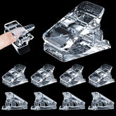 Beloving clips para uñas transparentes de 10 piezas para curado estable.