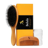 Belula cepillo cerdas jabalí para cabello grueso distribuye sebo y brillo.