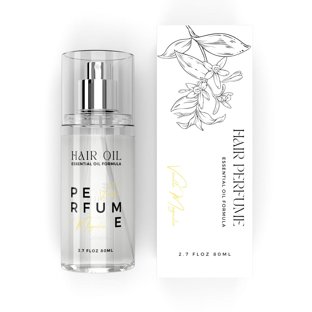 Benatu Aceite-perfume para cabello Vainilla Magnolia en botella, aroma duradero.