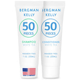 Set Bergman Kelly champú de viaje 1oz listo para huéspedes.
