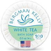 Bergman Kelly: jabón hotelero té blanco, tamaño de viaje, aroma suave