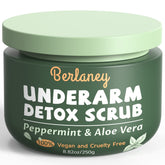 Berlaney detox axilas: exfoliante suave con menta y aloe para piel fresca.