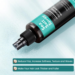 Berlaney spray sal marina textura: realza rizos y ondas naturales con brillo ligero.