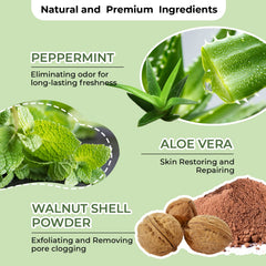 Berlaney textura cremosa: masaje suave para exfoliar durante la ducha.