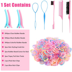 BESARME herramientas Topsy Tail para peinados con volumen y estilo.