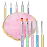 BESARME: Paleta de arte de uñas en resina rosa para mezclar colores con precisión.