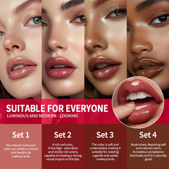 BestLand brillo con colageno hidratante para labios hidratados y con brillo sutil.