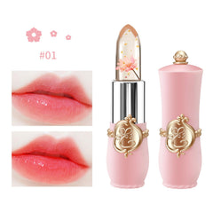 BestLand labial gelatina flor abierto muestra textura hidratante y color cambiante.