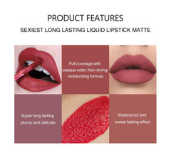 BestLand labiales líquidos mate acabado velvet, duración y apariencia suave.