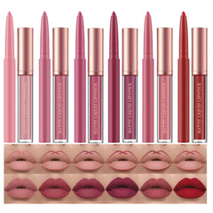 BestLand set labiales líquidos mate 12 piezas, color intenso y duradero.