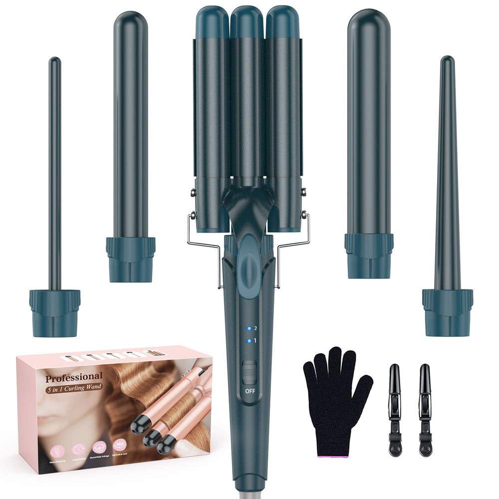 BESTOPE PRO Waver 5 en 1 con 3 barriles, ondas definidas en casa.