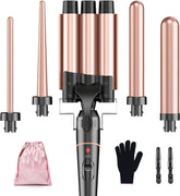 BESTOPE PRO Waver con tres barriles para rizos suaves y brillantes