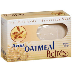 Betres jabón barra avena, cuidado diario para piel delicada y calmada.