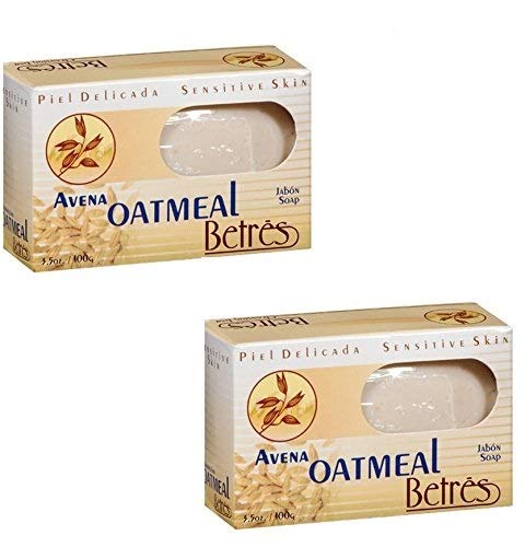 Betres jabón barra avena para piel sensible, uso diario suave.