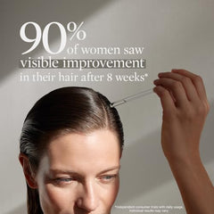 Better Not Younger serum: aplicación diaria con las manos para cabello nutrido.