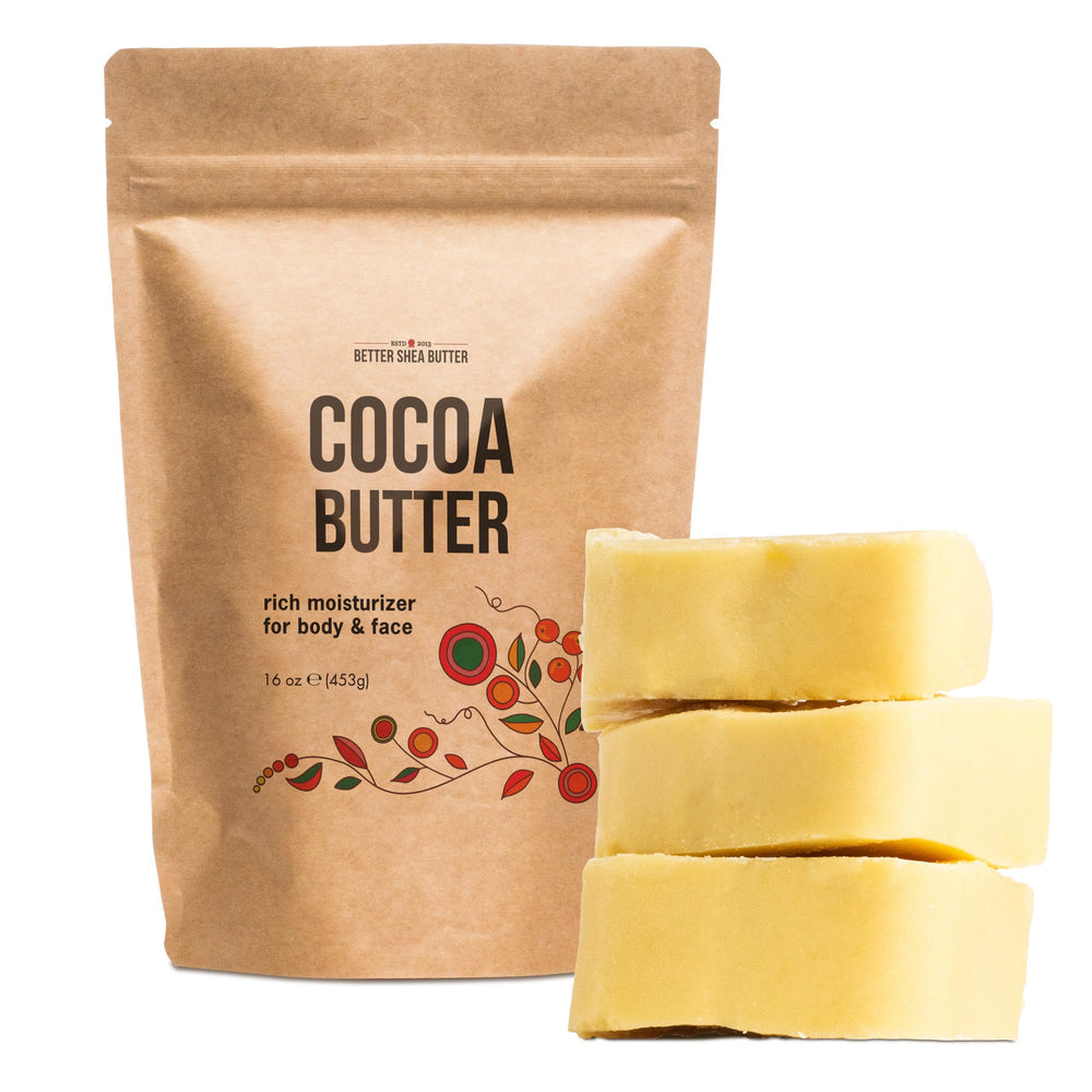 Better Shea Butter manteca de cacao para cuerpo: barra sólida hidratante para piel.