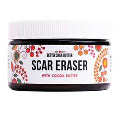 Better Shea Butter Scar Eraser Balm en bote de 4 onzas hidrata profundamente la piel.